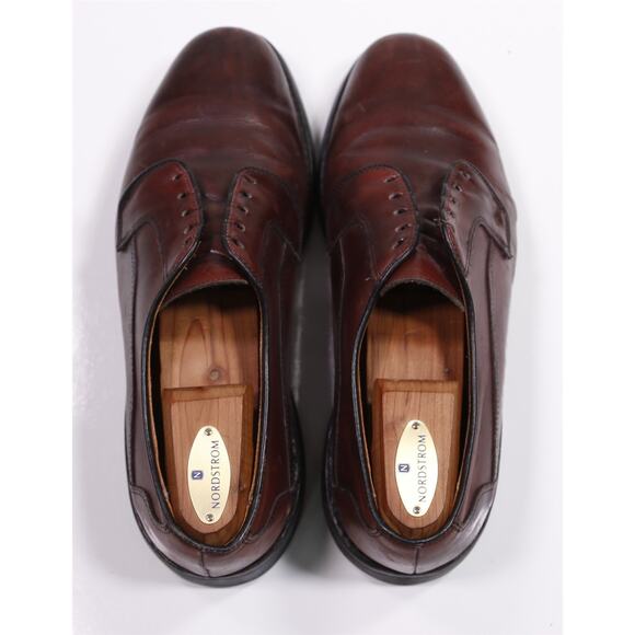 Allen Edmonds Men's Sanford Burgundy Plain Toe Leather Oxford Dress Shoes 9 D - Picture 5 of 12
